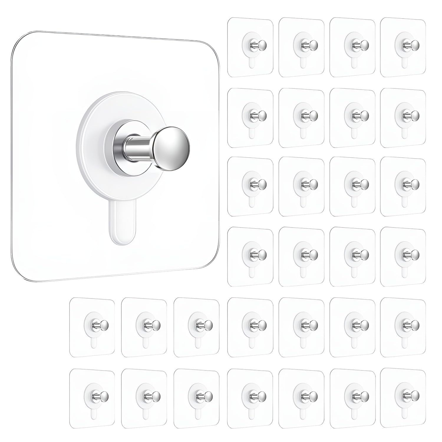 DALUCI Self Adhesive Wall Hooks  Heavy Duty Nail-Free Hooks for Wall Heavy Items | Photo Frame Hooks Without Drilling | Strong Sticky Hook for Frames, Clocks & Keys
