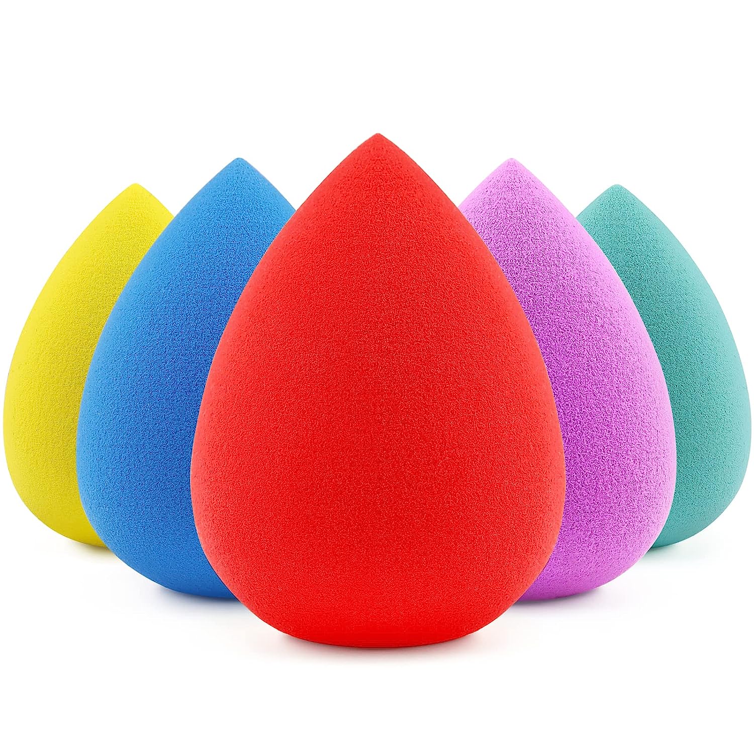 SUAKE Professional Beauty Blender Sponges for Face Makeup | Makeup Blender Face Sponge Puff for all Skin Types - Soft, Latex-Free, Reusable & washable | Make up Sponge (Multi-color) (Pack of 1)