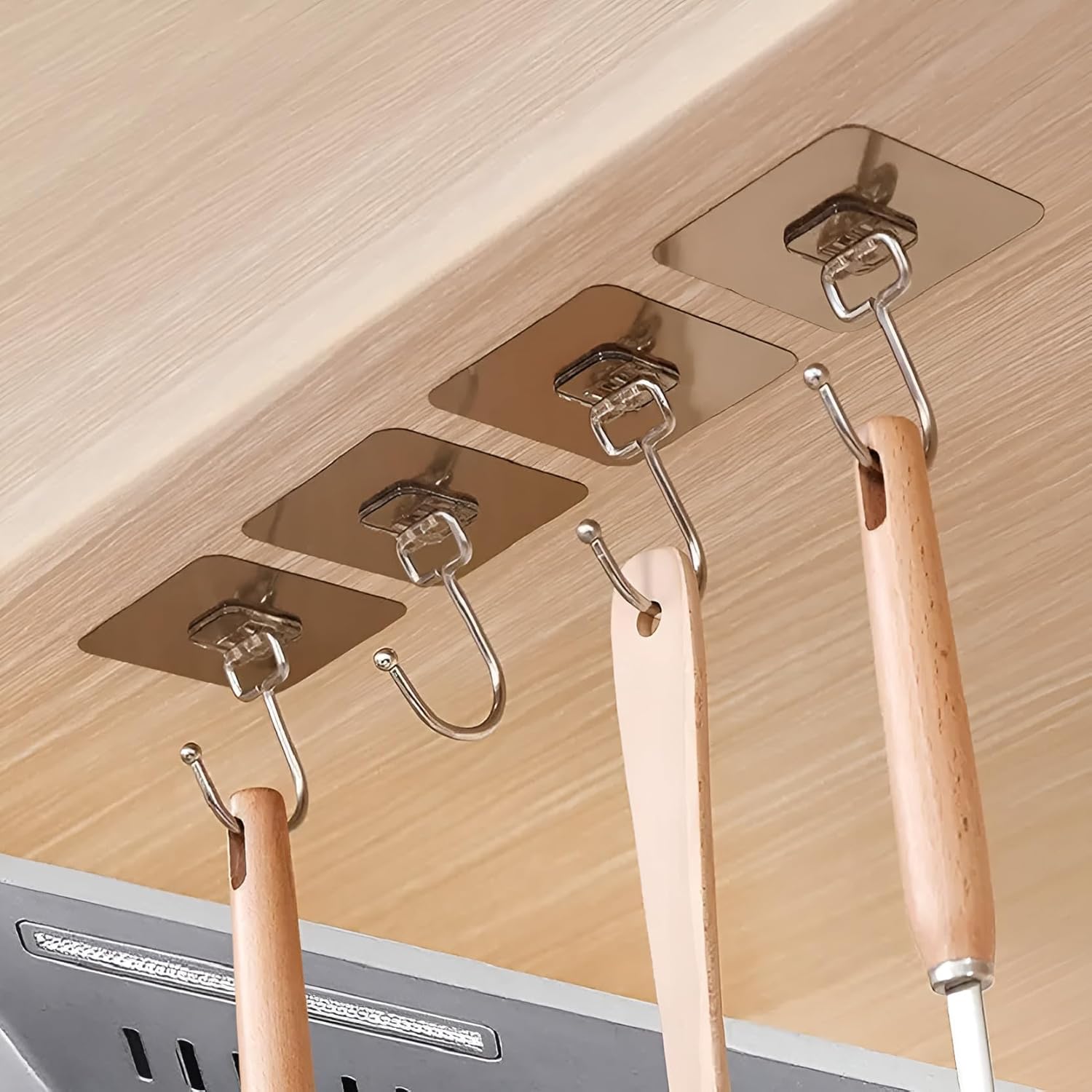 Large Adhesive Wall Hook – Heavy Duty Wall Hanger Hooks for Hanging Without Drill | Waterproof, Rustproof Wall Stick Hooks for Kitchen, Bathroom, Home & Office Use (Big Hook Golden)