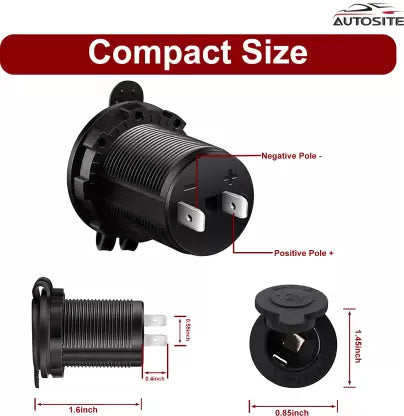 AUTOSITE AUTO DC Connector: USB Car Charger Adapter for Cigarette Lighter