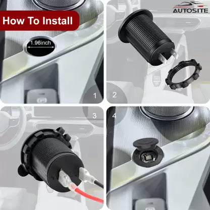 AUTOSITE AUTO DC Connector: USB Car Charger Adapter for Cigarette Lighter