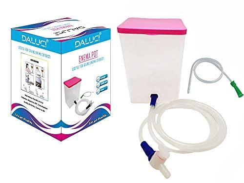 DALUCI? PVC Enema Kit for Home Use with instruction  | 1500 ml Square Pot Pack Of 1  | Easily Use for men and women | Reusable & washable |