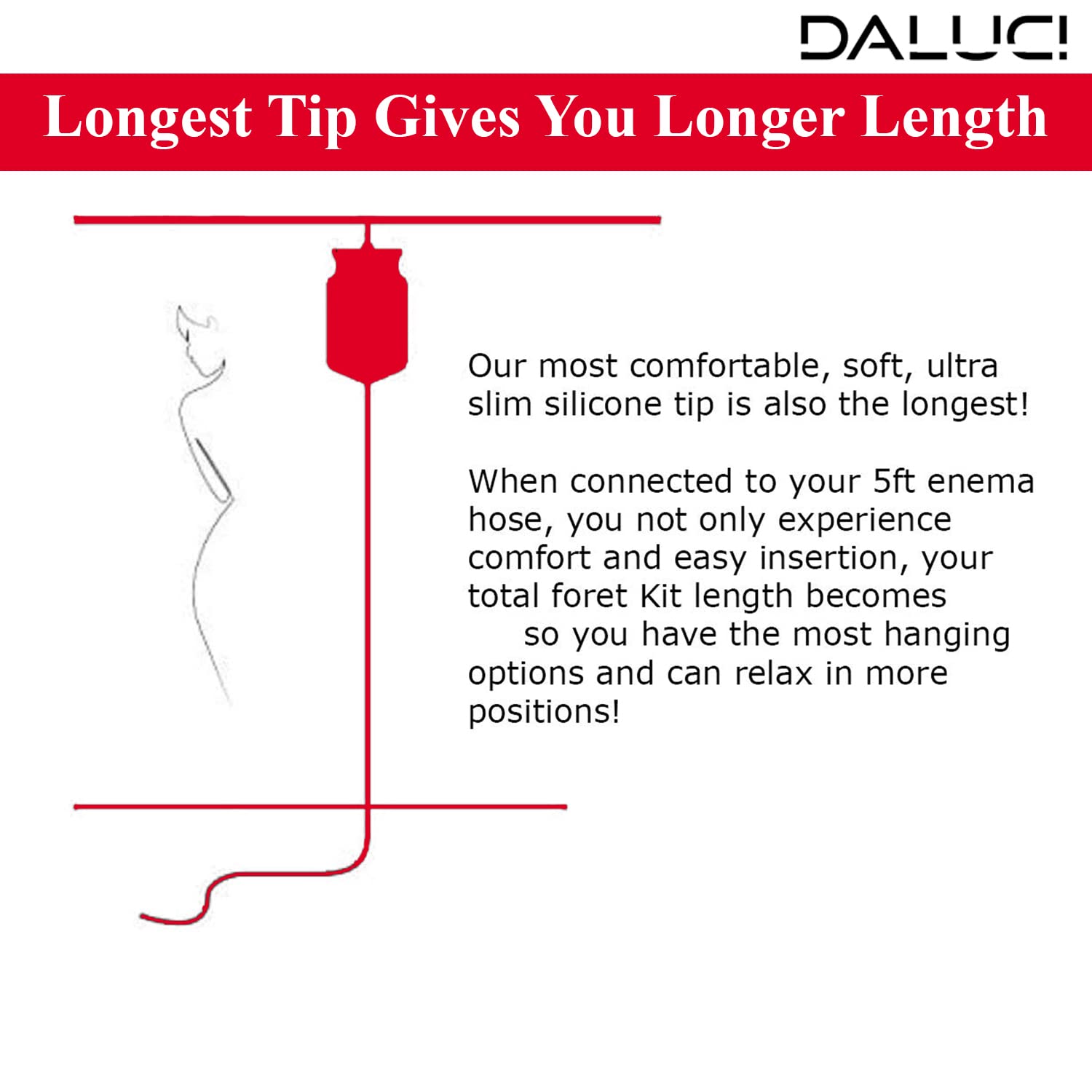 DALUCI? PVC Enema Kit for Home Use with instruction  | 1500 ml Square Pot Pack Of 1  | Easily Use for men and women | Reusable & washable |