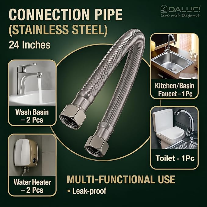 Geyser Connection Pipe 24 Inch , Heavy Duty & Premium Quality