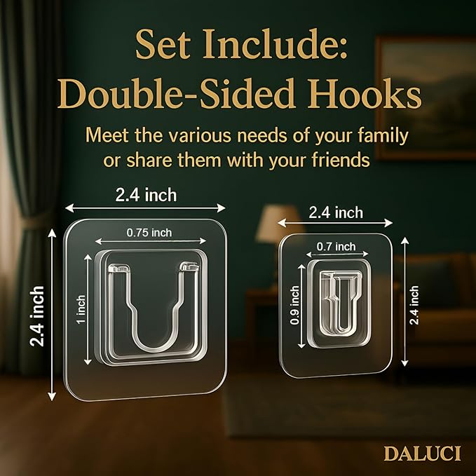 Male-Female Hook - Pack of 10 | Heavy Duty & Premium Quality