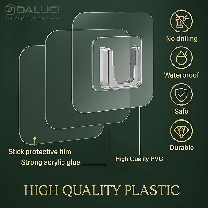 Male-Female Hook - Pack of 10 | Heavy Duty & Premium Quality