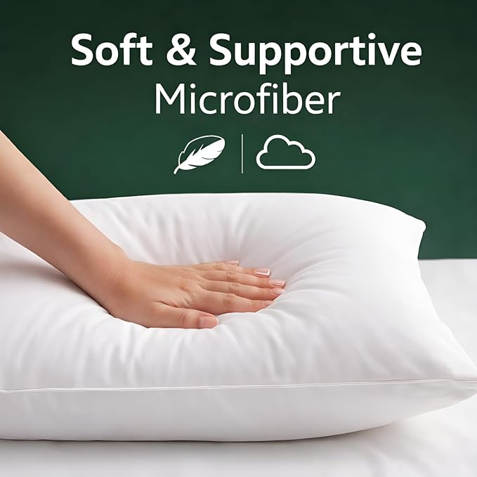 Microfiber Pillows (16 x 24), Heavy Duty & Premium Quality