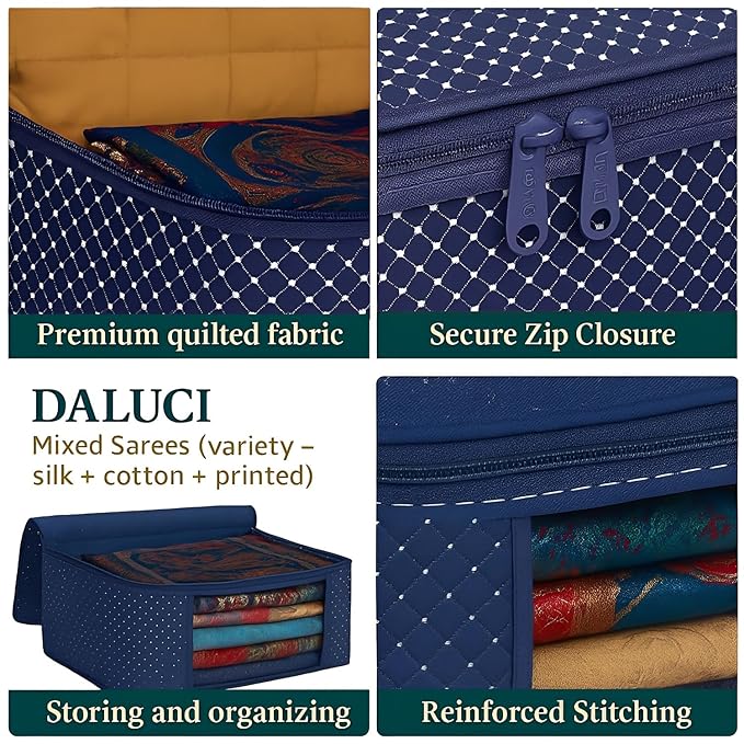 Cotton Quilted Saree Covers, Heavy Duty & Premium Quality