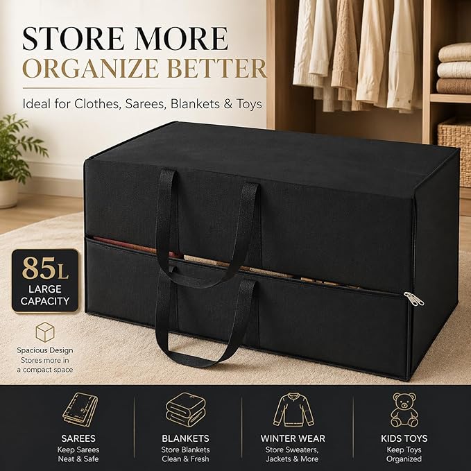 Nylon Wardrobe Storage Bags for Clothes 85 L .