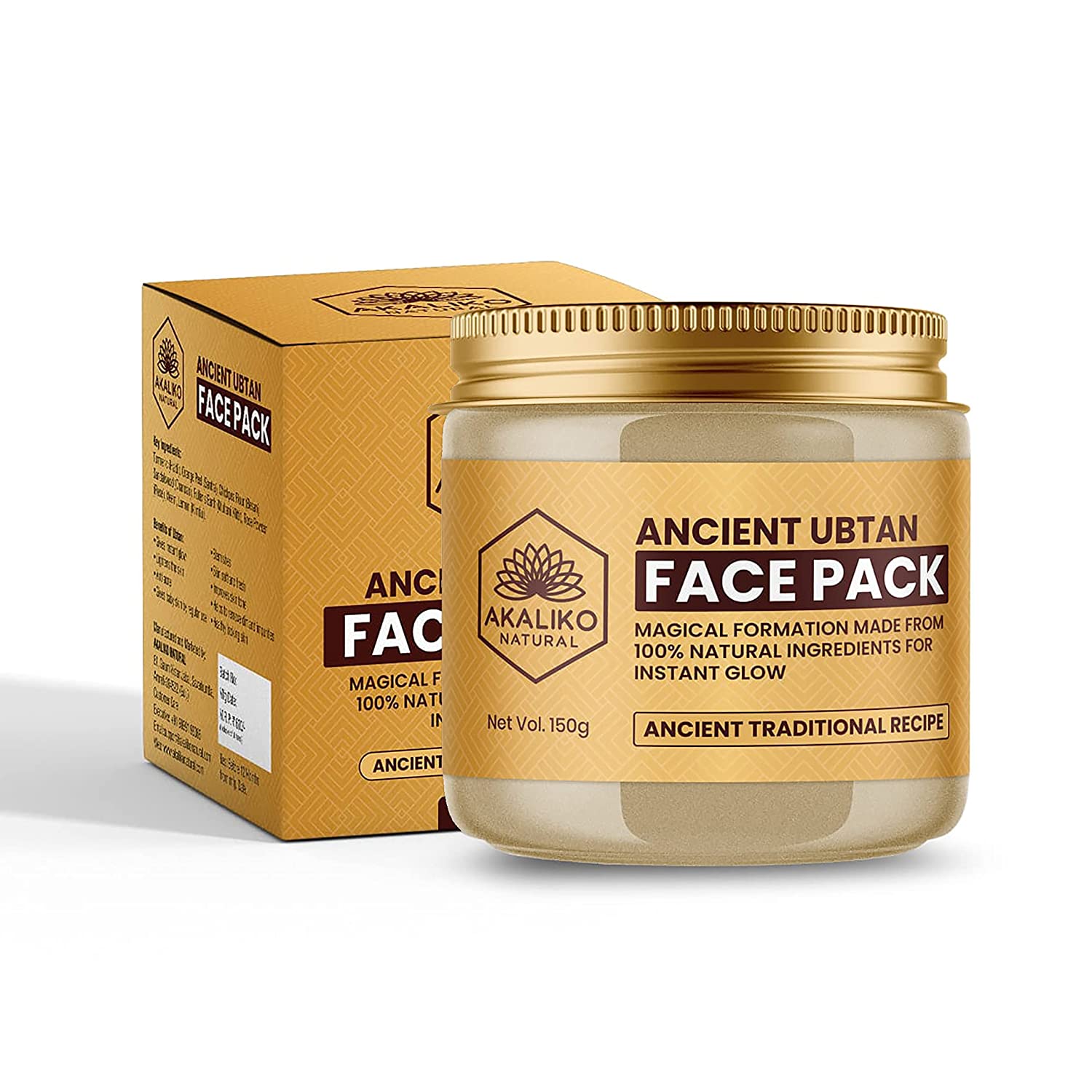 AKALIKO NATURAL Ancient Ubtan Face Pack for Glowing Skin, Pigmentation & Brightening