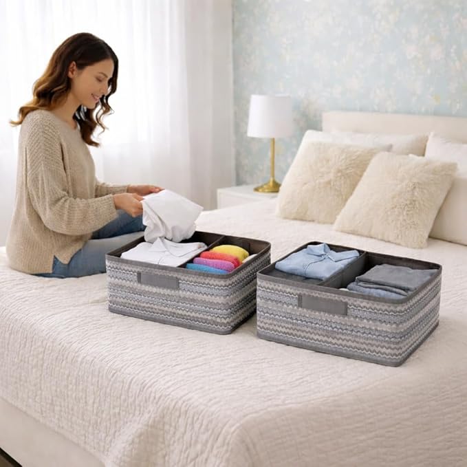 6 Pcs Foldable Closet Organizers,Heavy Duty & Premium Quality
