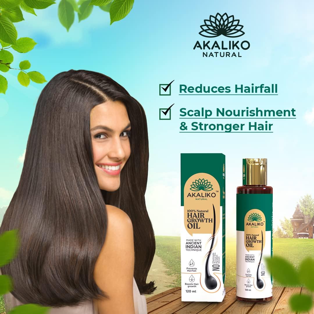 AKALIKO NATURAL Hair Growth Oil for Hair Fall Control & Growth | Repairs Damage & Hair Thinning for Men & Women ? (120ml)