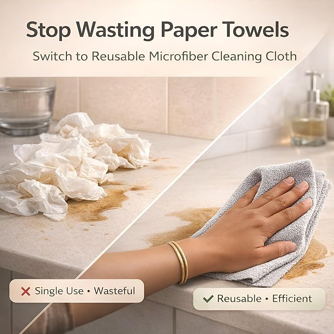 Daluci Microfiber Cleaning Cloth,Heavy Duty & Premium Quality