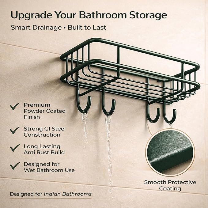 Self Adhesive Bathroom Shelf,Heavy Duty & Premium Quality