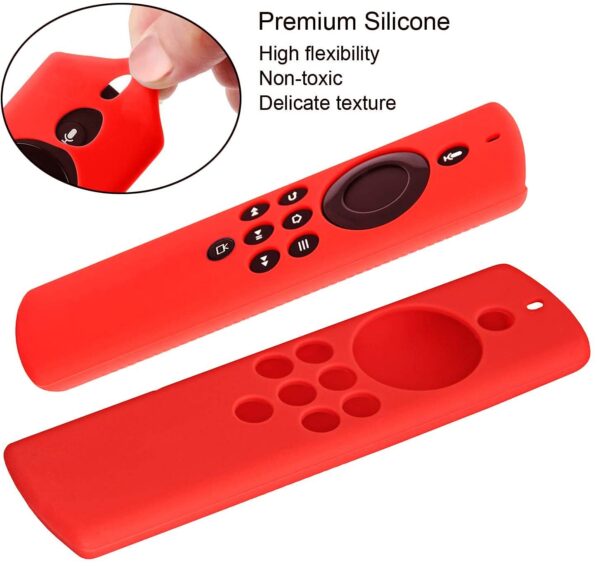 ETUZI Remote Cover, Silicone Remote Cover, Silicone Protective Case, Compatible Remote Cover, Fire TV Stick Light Remote Cover, Alexa Voice Remote Cover, Red Remote Cover, Luminous Green remote cover, Luminous Blue remote cover, Black remote cover,