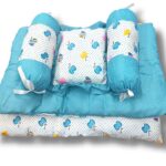 AWEJOY Combo Sleeping Bag, Baby Bedding Mattress Set, 2 Bolsters Set, 4 Pcs Bedding, baby care, For 06 month baby, Mattress with Net, Sleeping Bag, Sleeping Nest Travel Bed for Baby, Infant Toddler Bed Set Gifts for Baby Boy, Infant Toddler Bed Set Gifts for Baby Girl, 0-9 Months Sleeping Bag, Purple Baby Bedding Mattress Set, Pink Baby Bedding Mattress Set, Blue Baby Bedding Mattress Set,