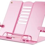 AWEJOY Foldable Book Stand Pink)