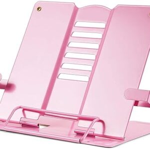 AWEJOY Foldable Book Stand Pink)